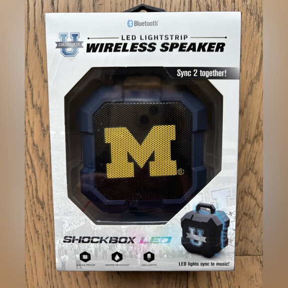 SOAR Other - NIB Univ of Michigan Shockbox Wireless Speaker w/ LED Music-Syncing Lights NCAA